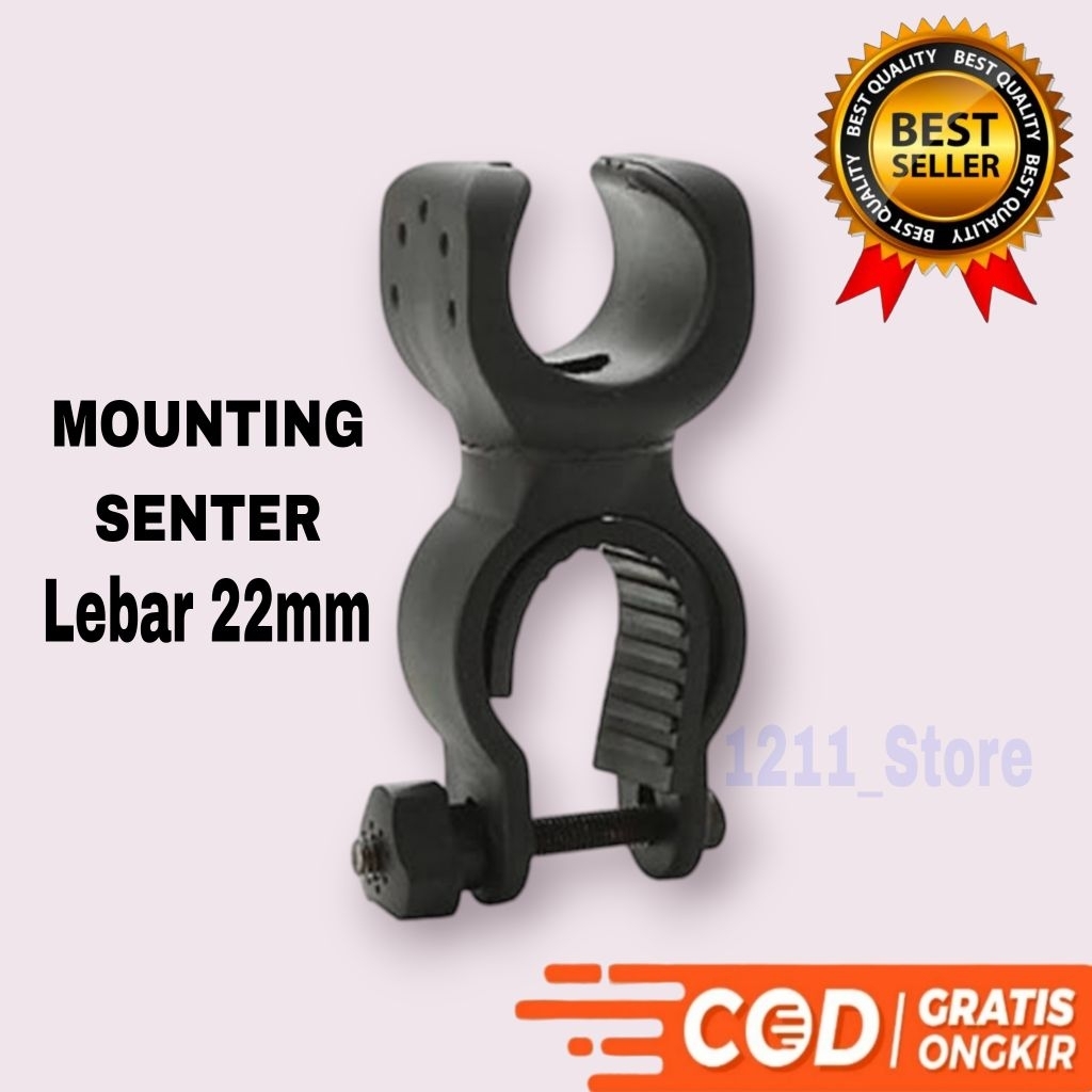 Mounting Senter Putar Adjustable Bahan Karet ABS Berkualitas Mudah Digunakan Dan Simple