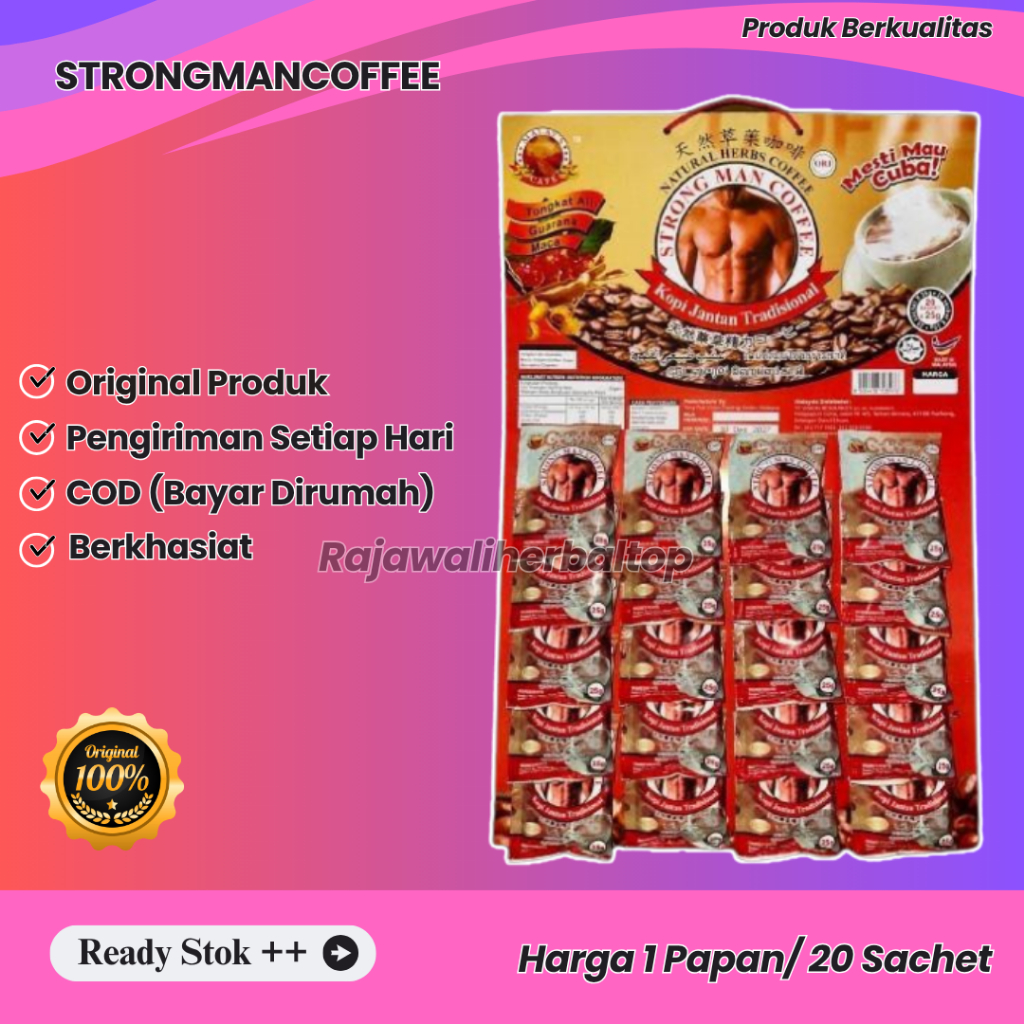 

Jamu Tradisional Strongman Malaysia Papan 20 Sachet Original