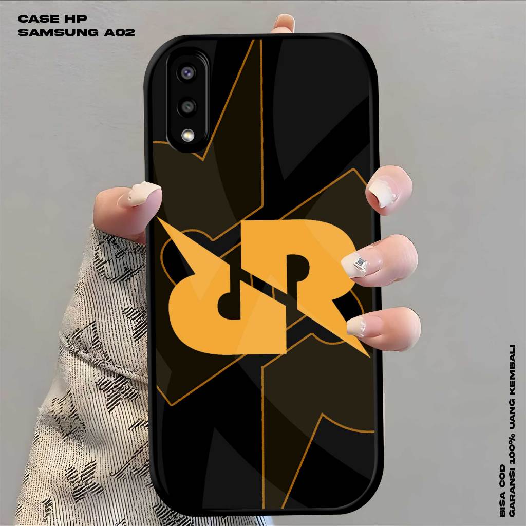 Case Killau Glossy Samsung A02 Casing Plate Kaca Motif RRQ Terbaru Neko Case