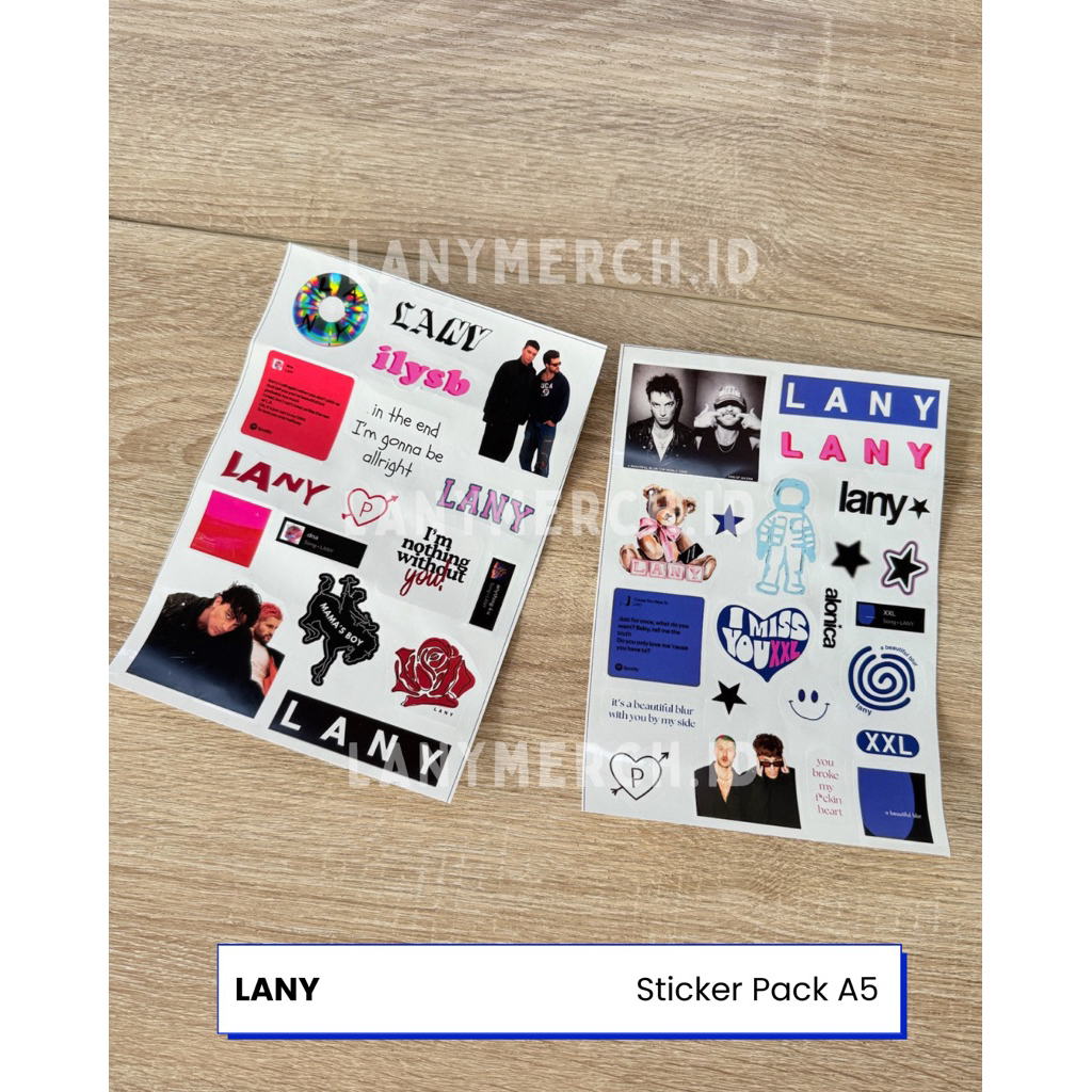 

LANY Sticker A5 Pack Fan Made SOFT Stiker Merchandise | Waterproof Tahan Air | Sticker Laptop Sticker HP | @lanymerch.id