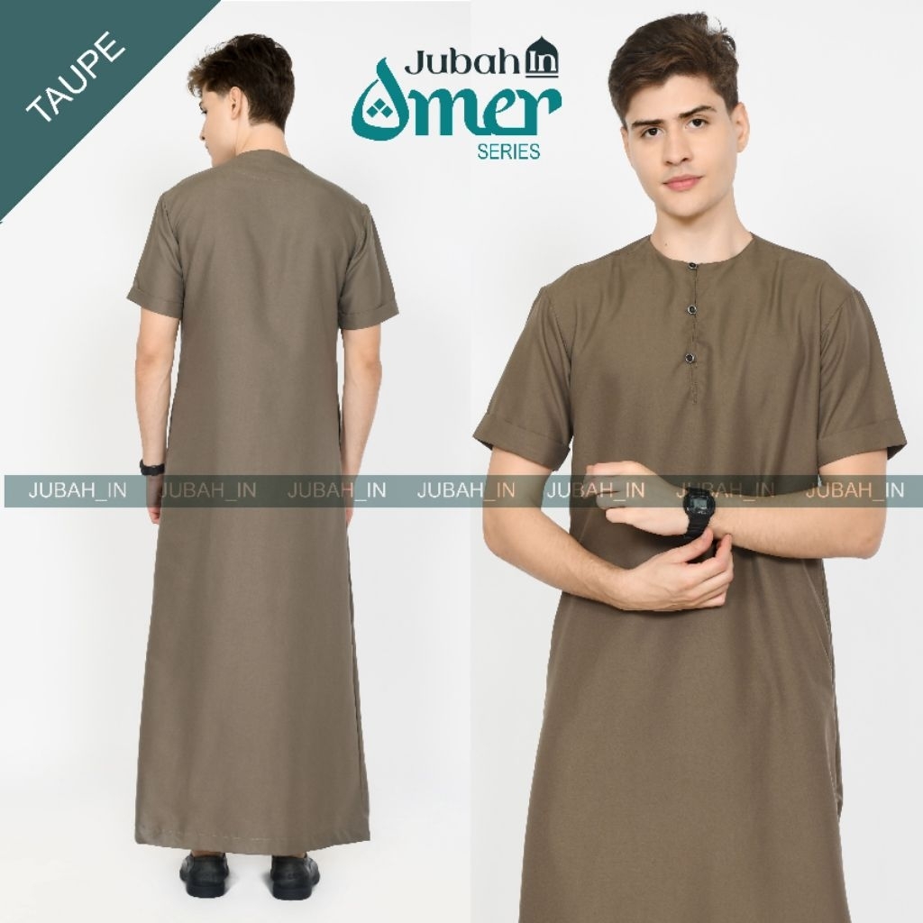 gamis jubah lengan pendek pria muslim dewasa JUBAH IN premium terbaru polos