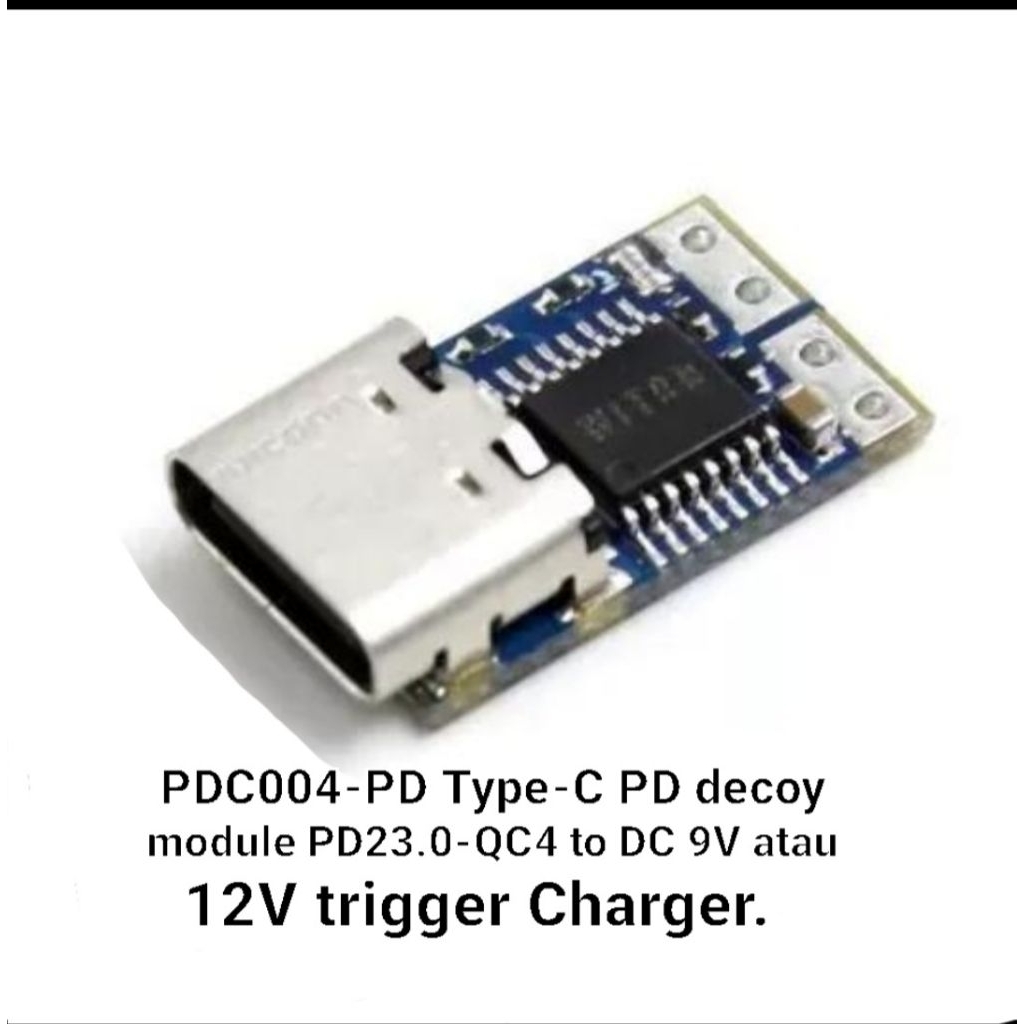 PDC004-PD Type-C PD decoy module PD23.0-QC4 to DC 9V  trigger Charger