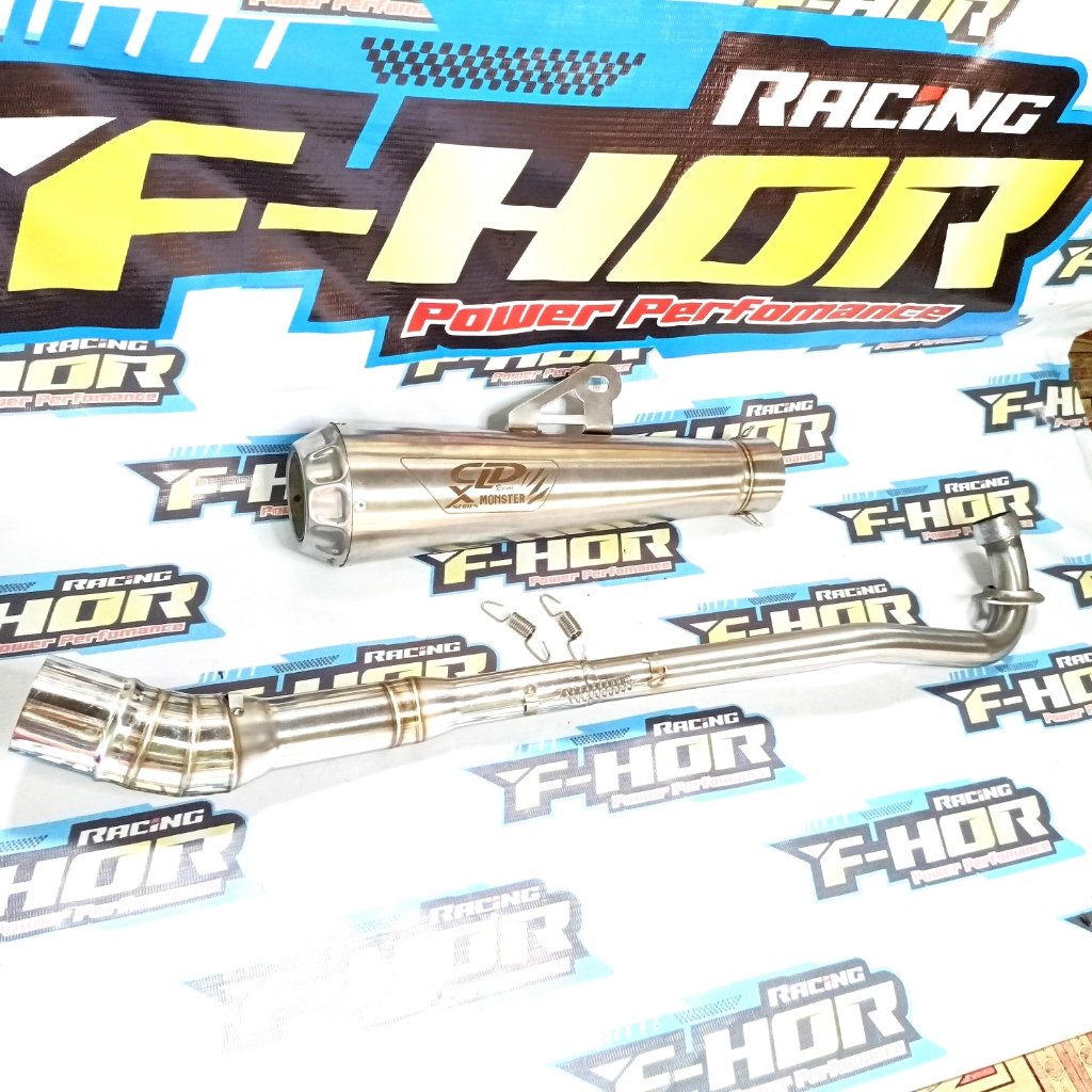 Knalpot Racing CLD X Monster Jupiter Z Vega Supra Revo Fit Absolute Bladel Kharisma Smash Titan Shog