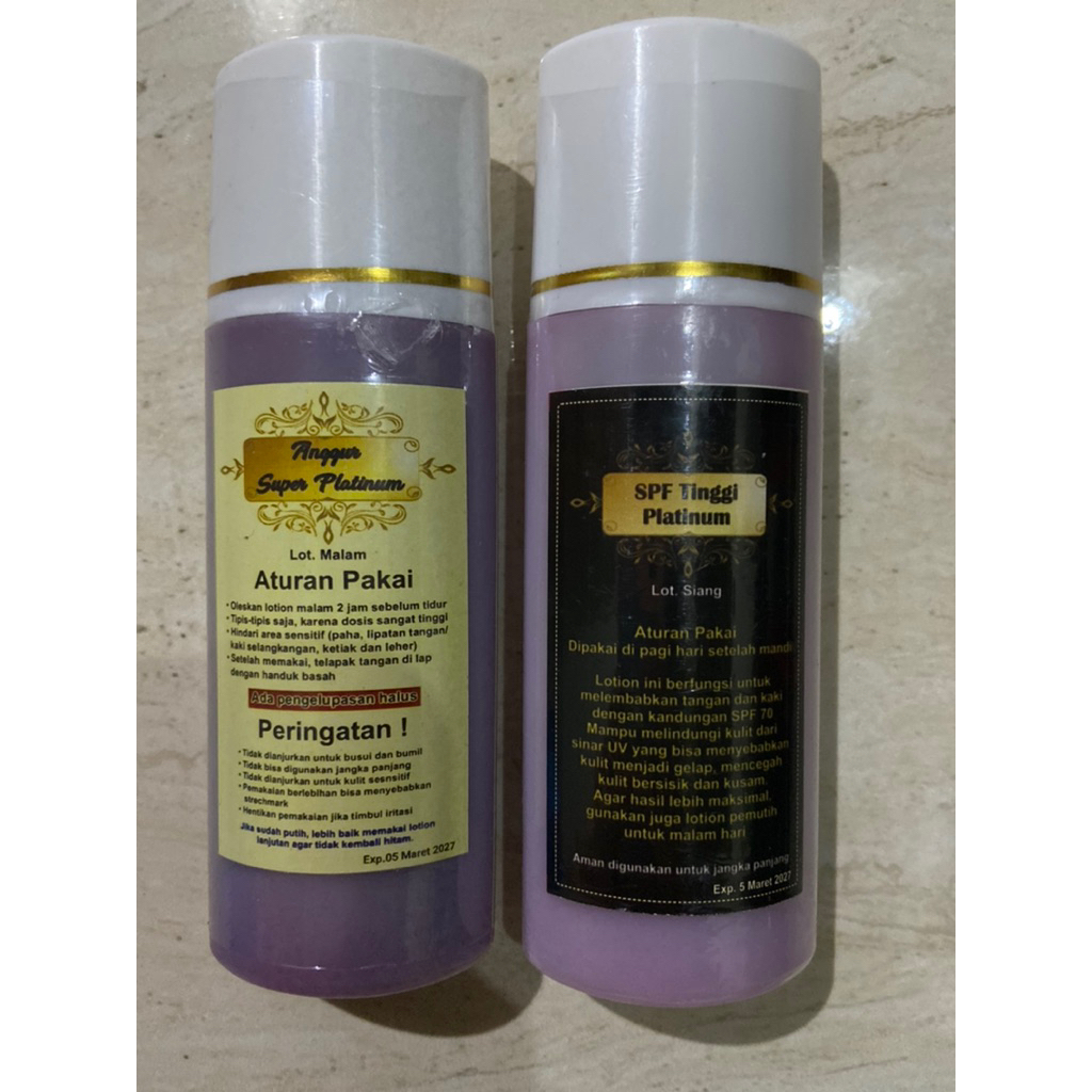 HBL Whitening Super Platinum Anggur - PRELOVED HB DOSTING ANGGUR PLATINUM ORIGINAL [Siang Malam]