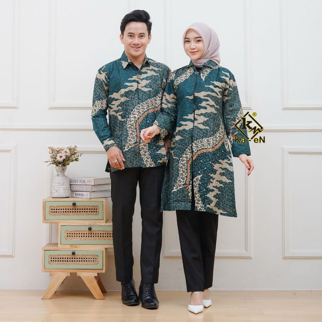 Kemeja Batik Modern Set Couple Tunik Batik Modern Set Couple Motif Megan