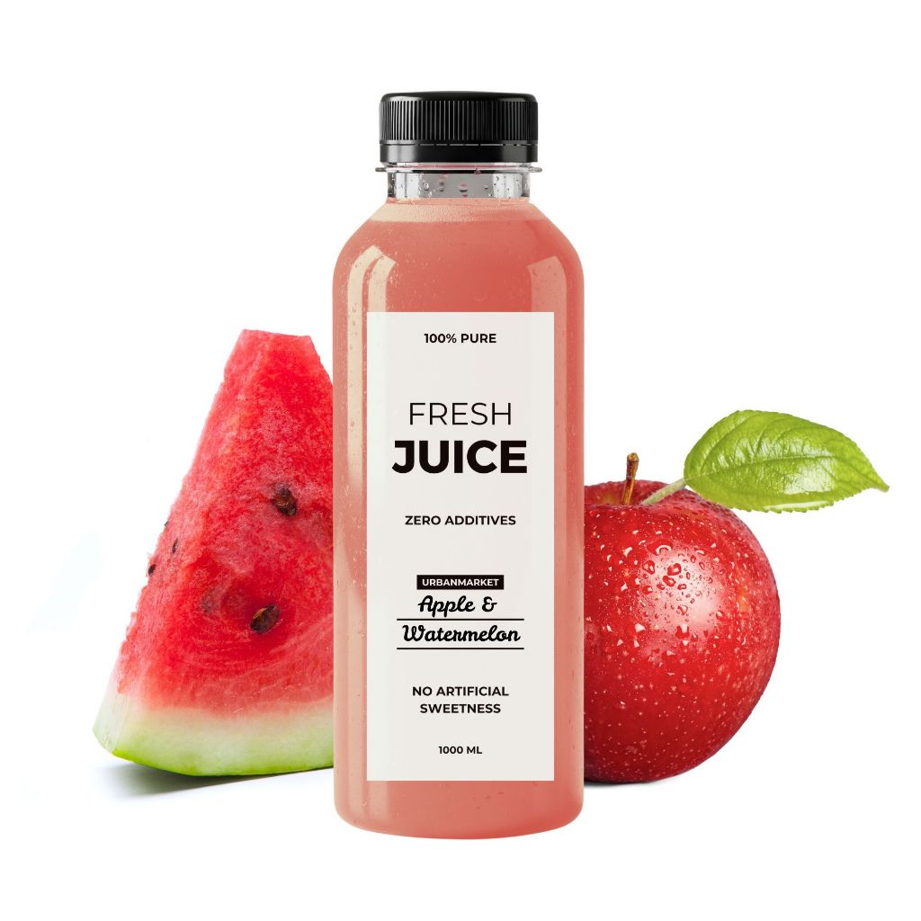 

Jus Apel Semangka Segar Cold Pressed – 100% Buah Asli, Murni Tanpa Gula Tambahan
