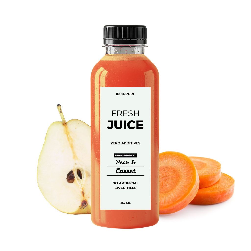 

Jus Pear Wortel Segar Cold Pressed 250 ml – 100% Buah Asli, Murni Tanpa Gula Tambahan
