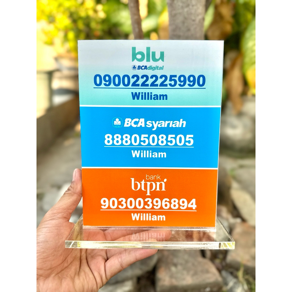 

BISA EDIT REKENING / CUSTOM REKENING PAPAN AKRILIK MEJA UKURAN 15x20 BAHAN TEBAL