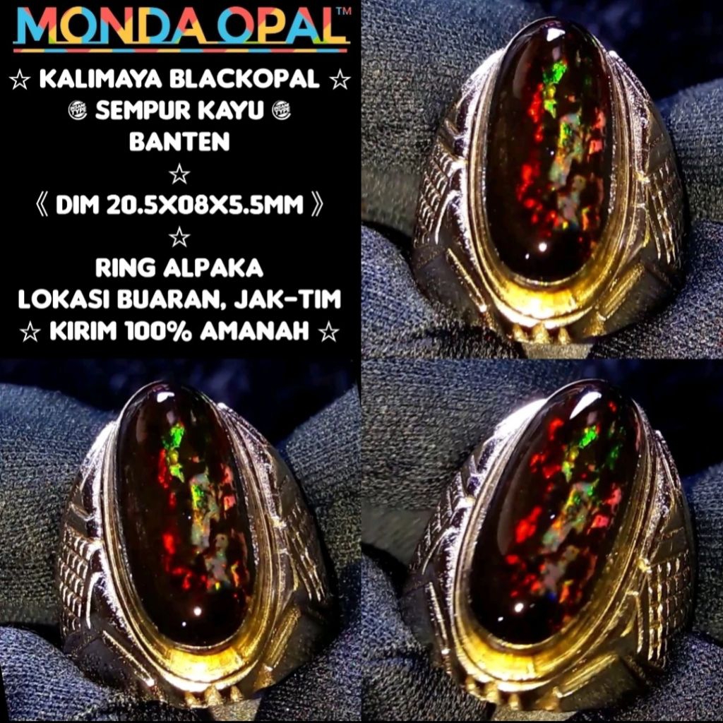 KALIMAYA BANTEN Pilihan Blackopal Kristal Teh Susu Solid Kopi Ruyung Black Opal Sempur Koral Boulder