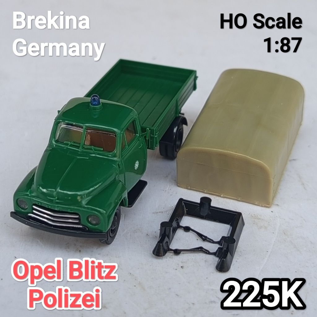 Vintage Mini Model Plastik HO Scale 87 Brekina Germany Opel Blitz Polizei