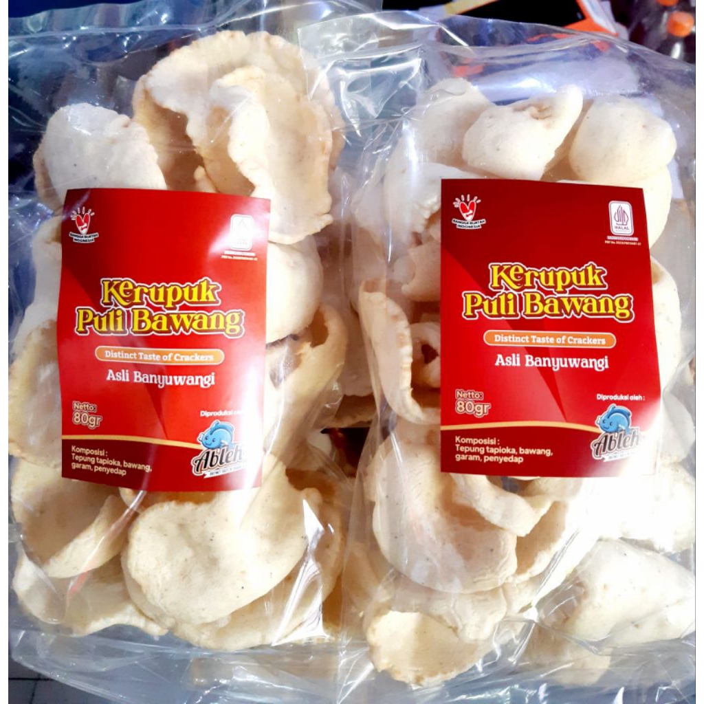 

KERUPUK PULI BAWANG 80GR ABLEH