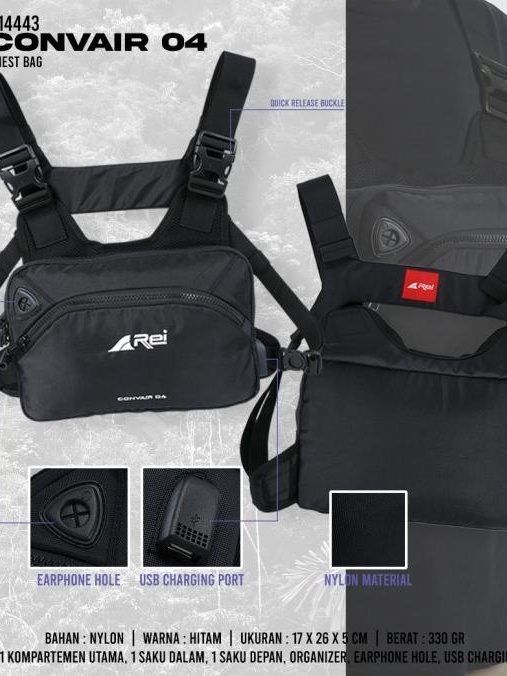 Tas Dada Arei Convair 01 Chest Ring Bag Arei Outdoorgear