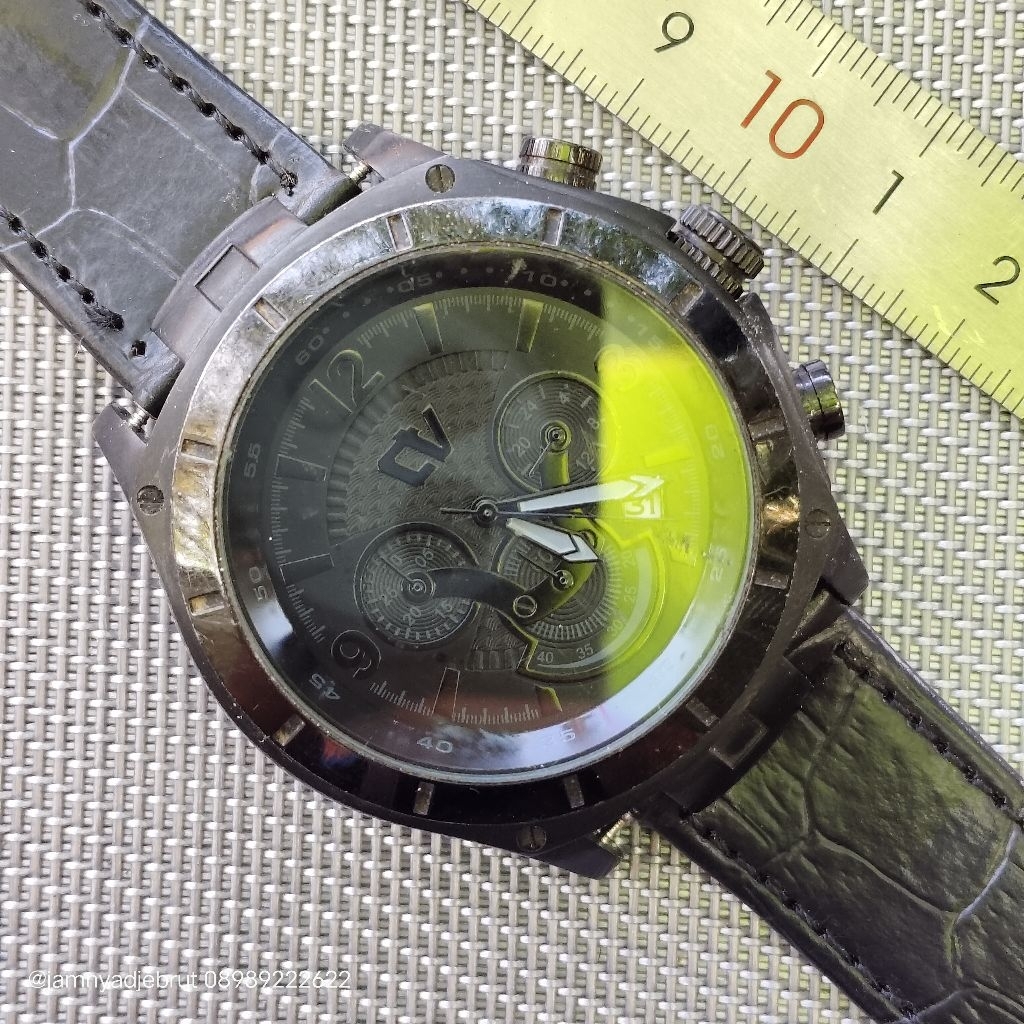 Jam Christ Verra Chronograph 11289G Fullblack Bekas