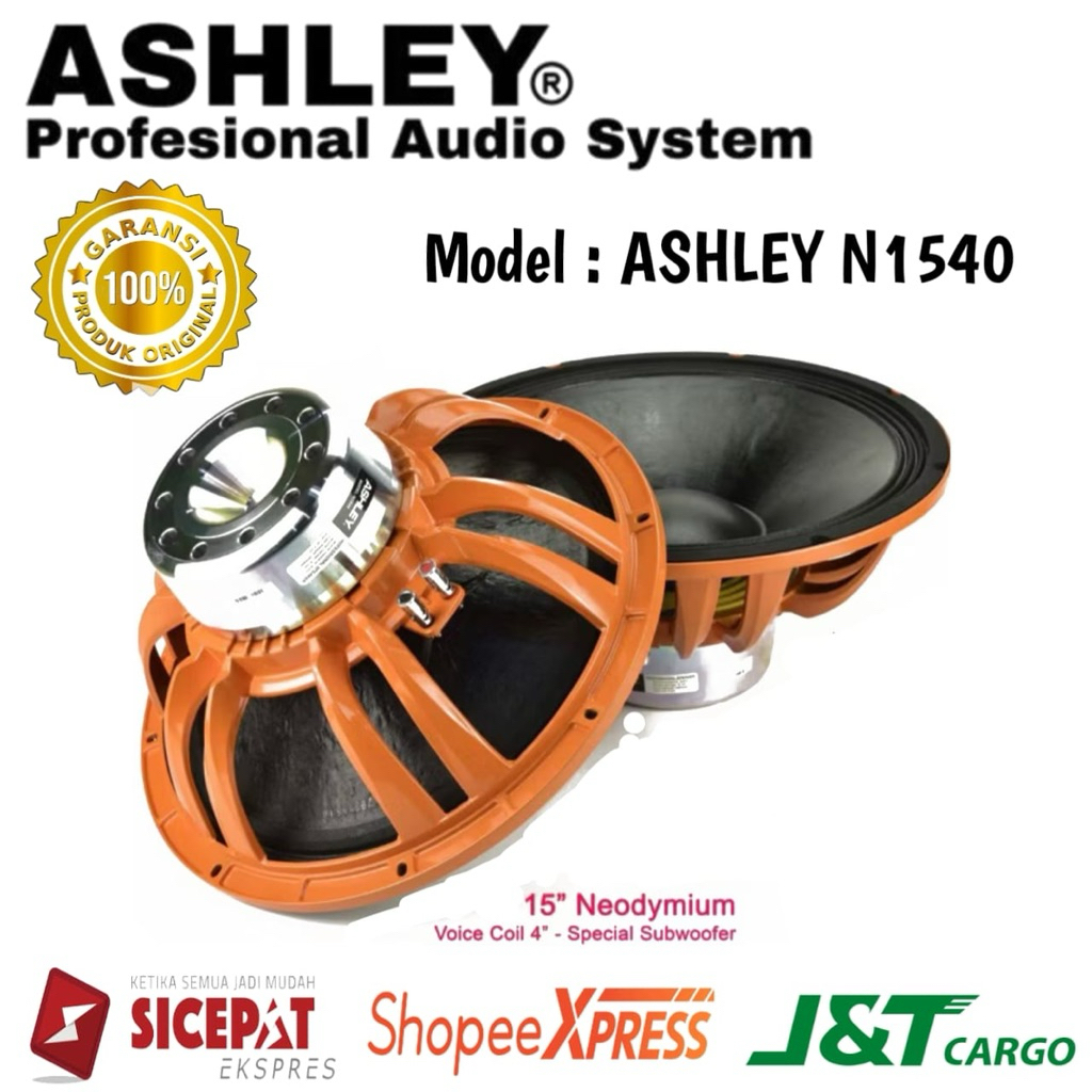 Speaker Komponen Ashley N1540 Original Komponen Ashley 15inch