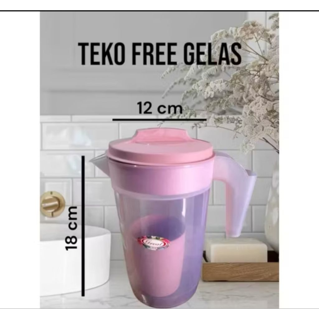 Teko free gelas/ Teko 1 set/ Teko gelas/ Teko + gelas