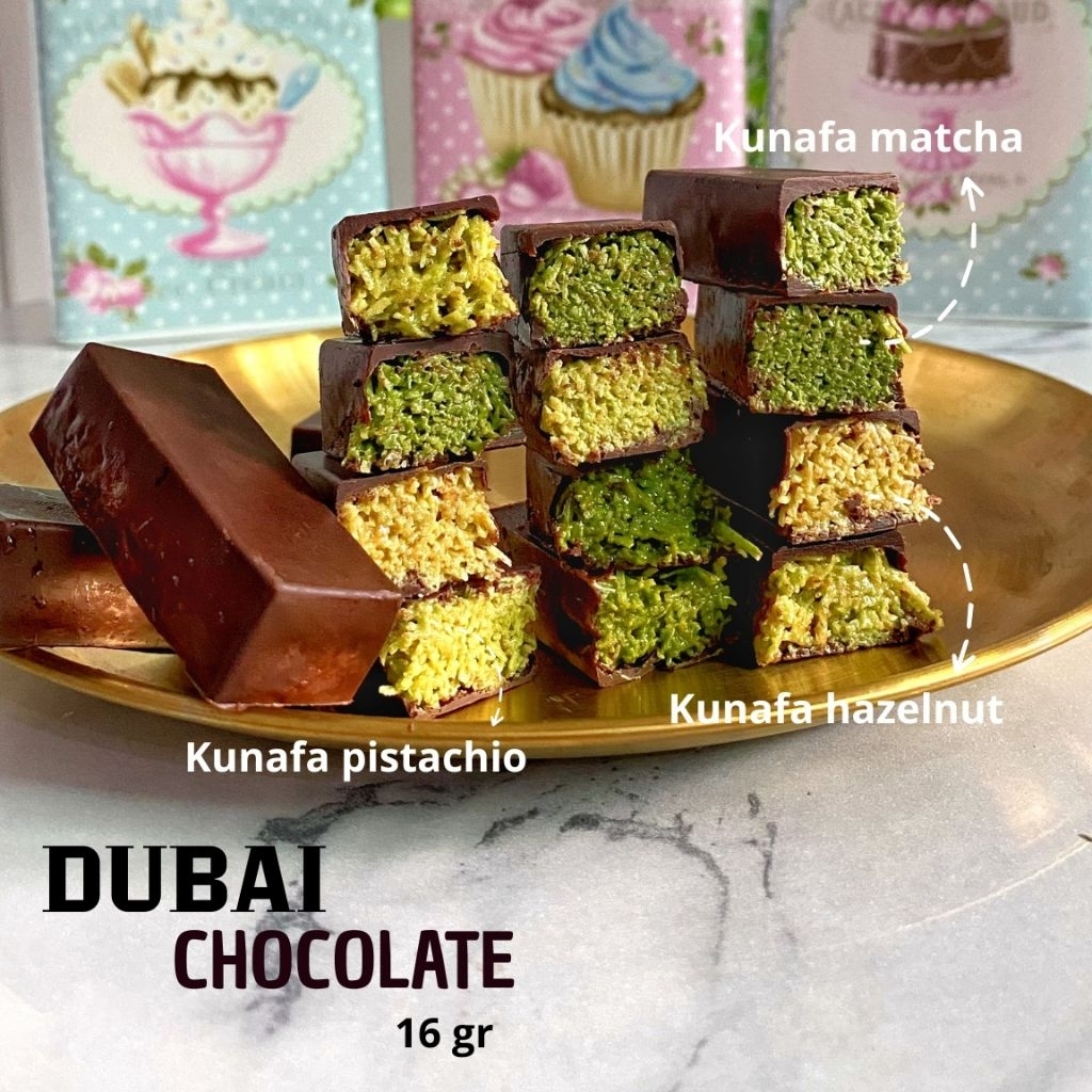 

Coklat dubai, coklat pistachio kunafa, coklat viral