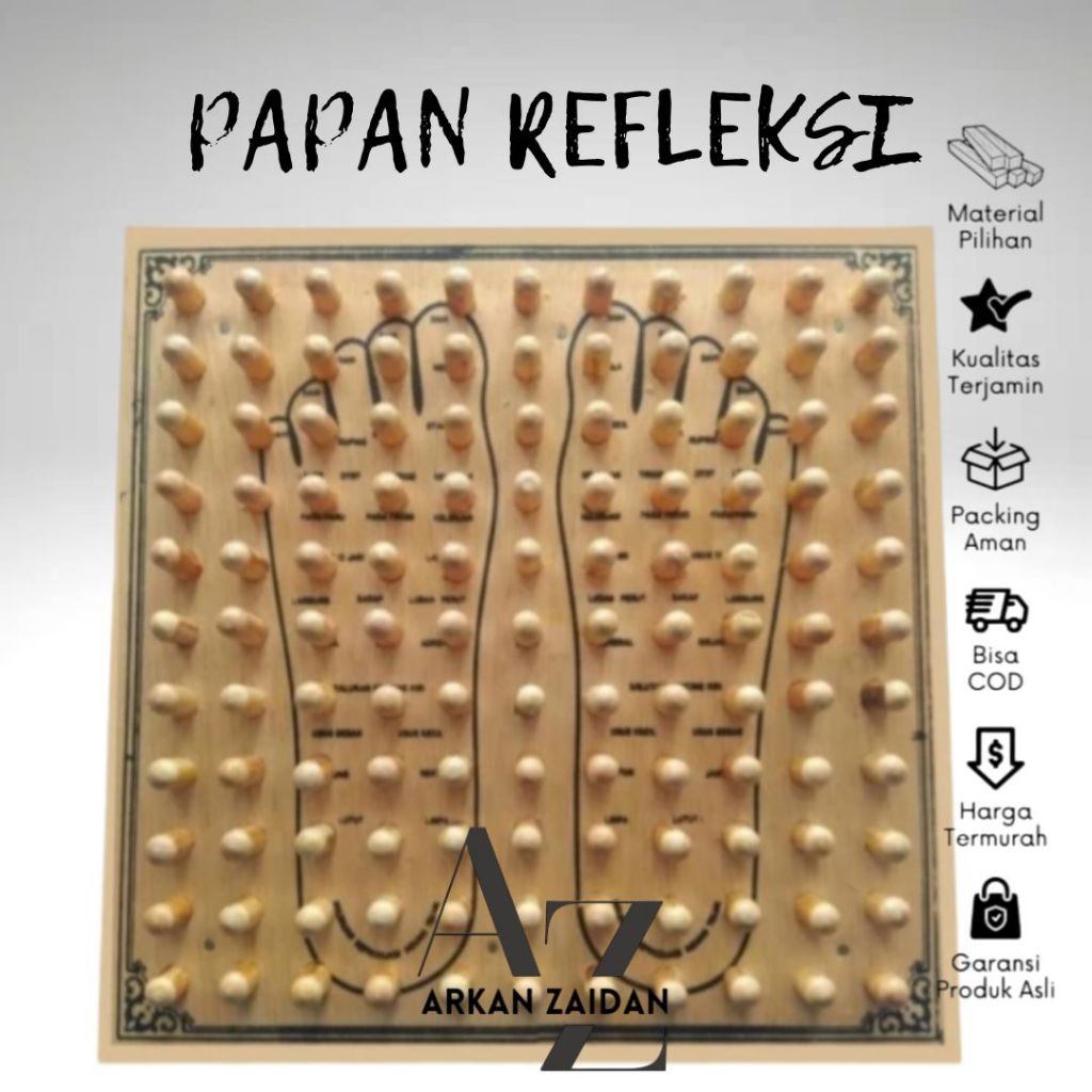 Papan Refleksi / Papan Terapi Kaki Bahan Kayu