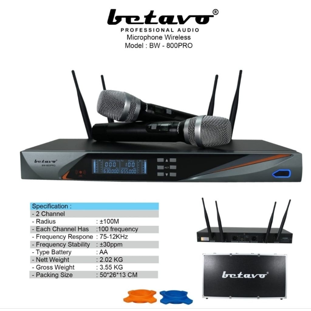Mic Wirelles Betavo BW-800 antena 4  Wirelles Mic Betavo BW 800 Mic Wirelles Betavo Murah Mic Wirell
