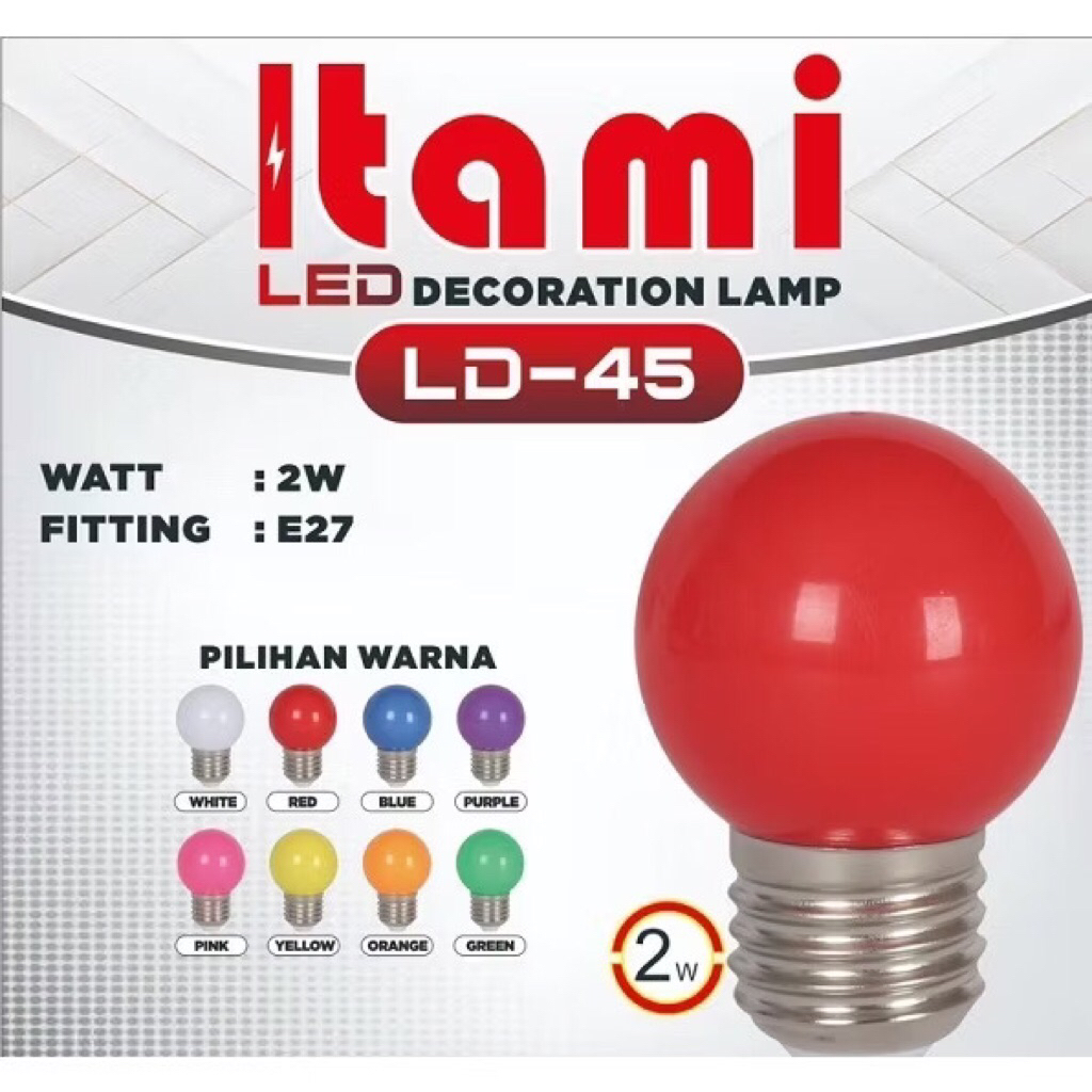 Kawachi Lampu LED Pingpong / LED Warna Warni / Bohlam Hias / Lampu Aksesorisohlam Warna / Lampu Hias