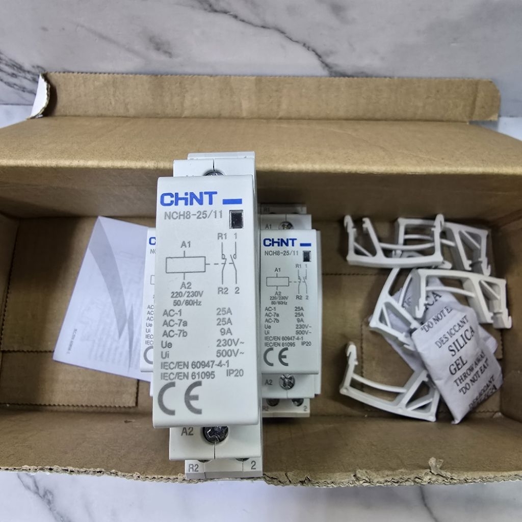 CHINT DIN ICT KONTAKTOR CONTACTOR 1PHASE 25A 1NO+1NC NCH8-25/11 230V CHINT ELECTRIC