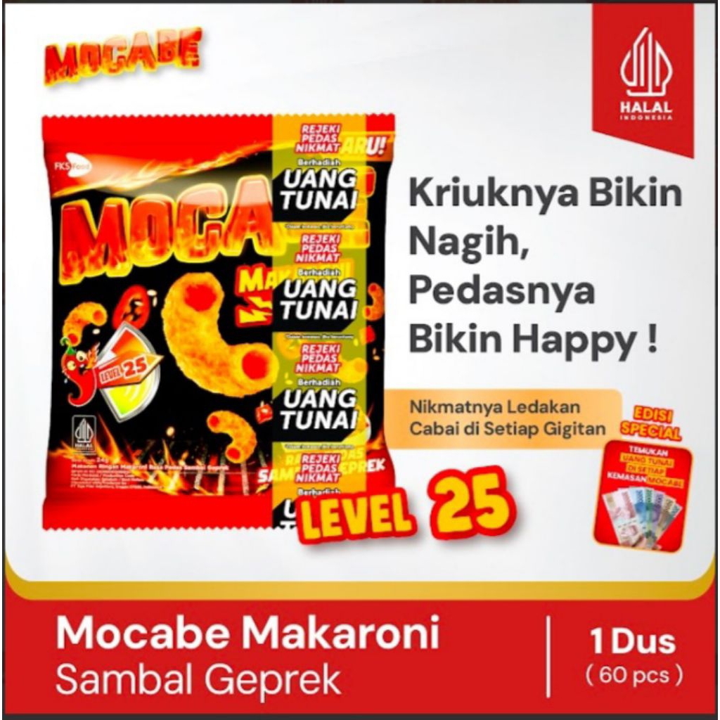

Paket Bundling - Macaroni Mocabe - Sambal Geprek - 24gr - 6pcs