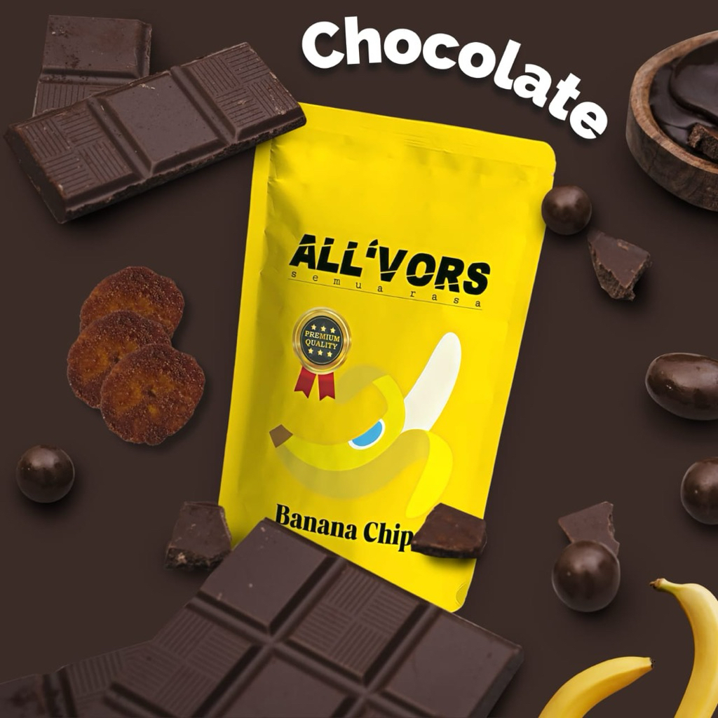 

ALL'VORS Banana Chips - Keripik Pisang Chocolate - Enak Dan Renyah - Cocok Untuk Cemilan
