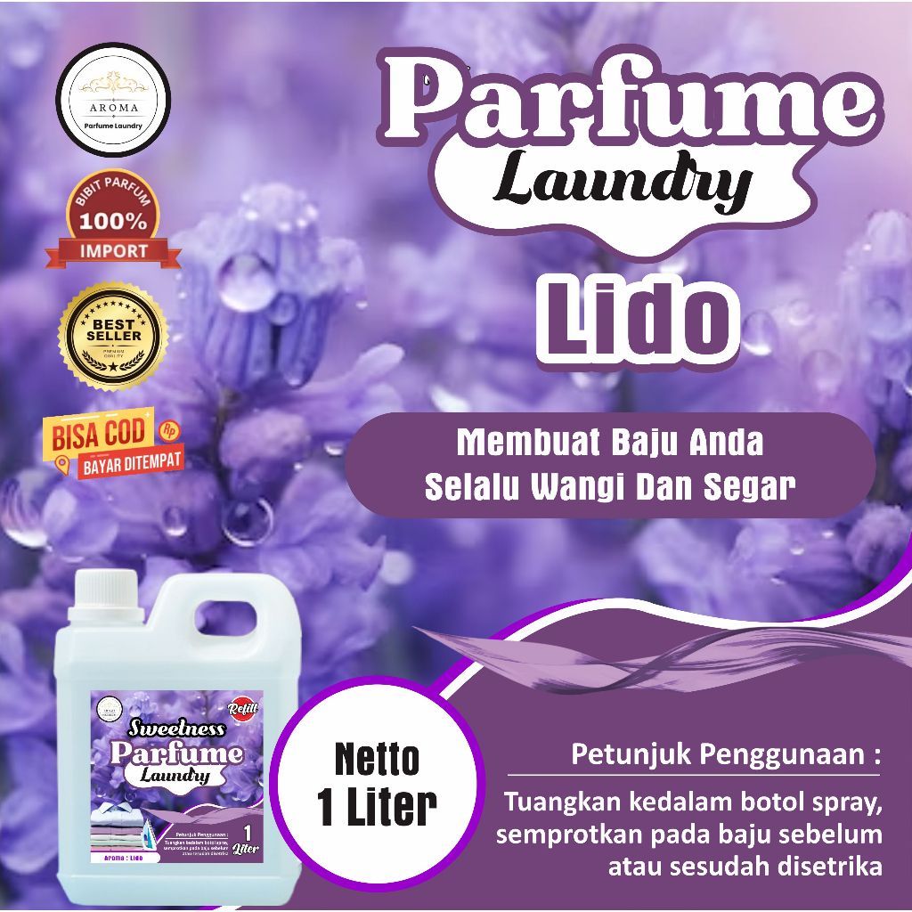 Parfum Laundry Aroma LIDO 1 LITER - Parfum Laundry Paling BEST SELLER 1 Liter - Parfum Laundry Tahan