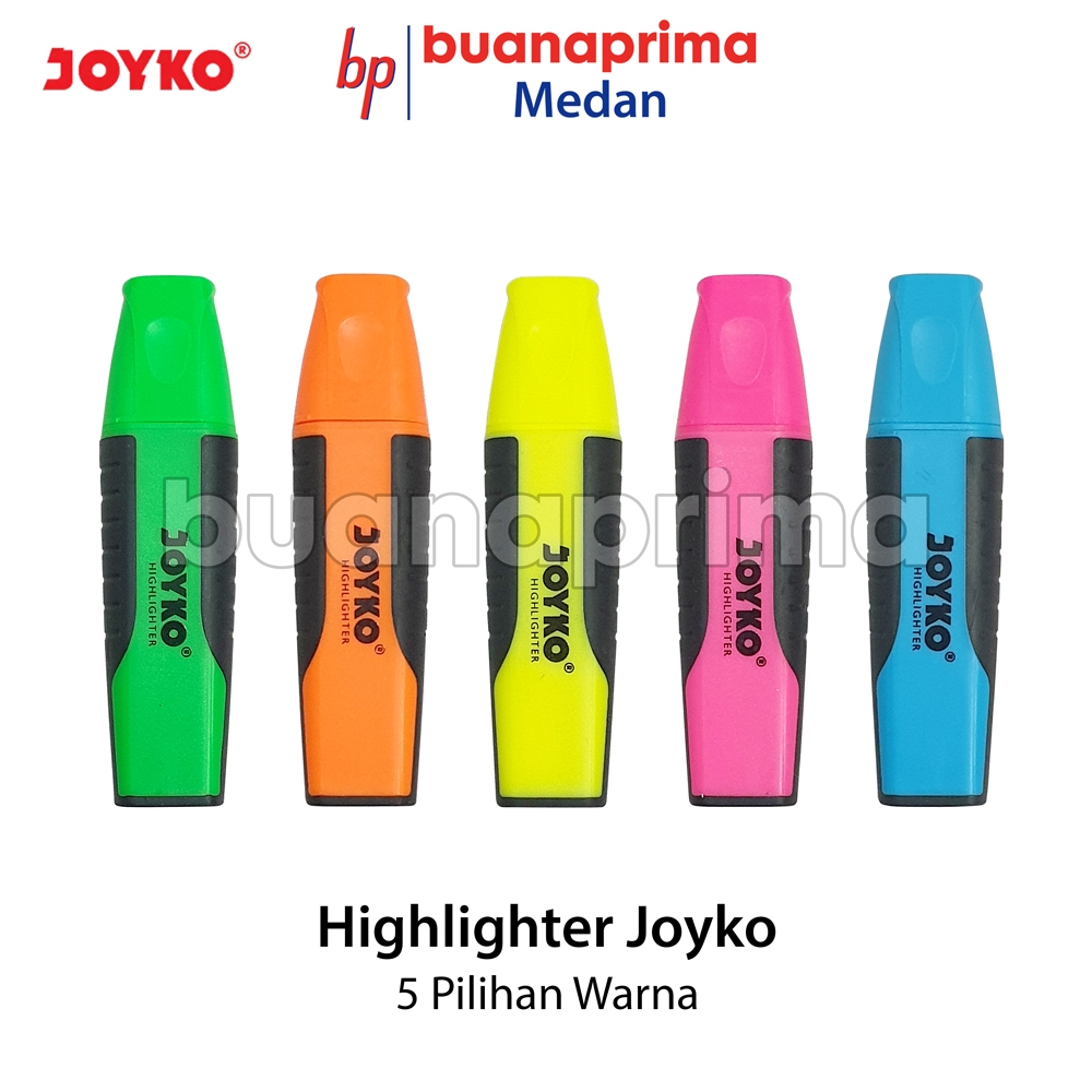 

HIGHLIGHTER JOYKO STABILLO Pink Hijau Kuning Biru Orange Pewarna Penanda