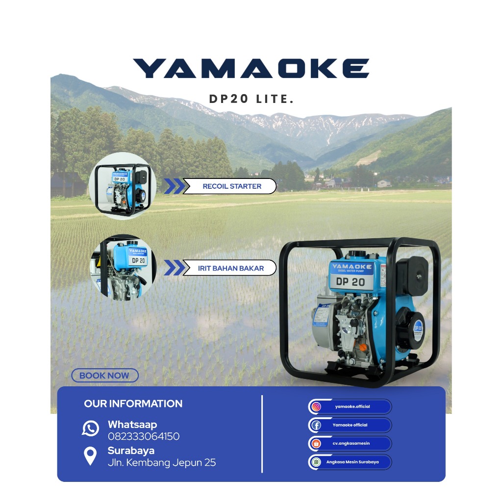 Pompa Alkon Berbahan Bakar Solar 2 Inch DP20 Lite Yamaoke