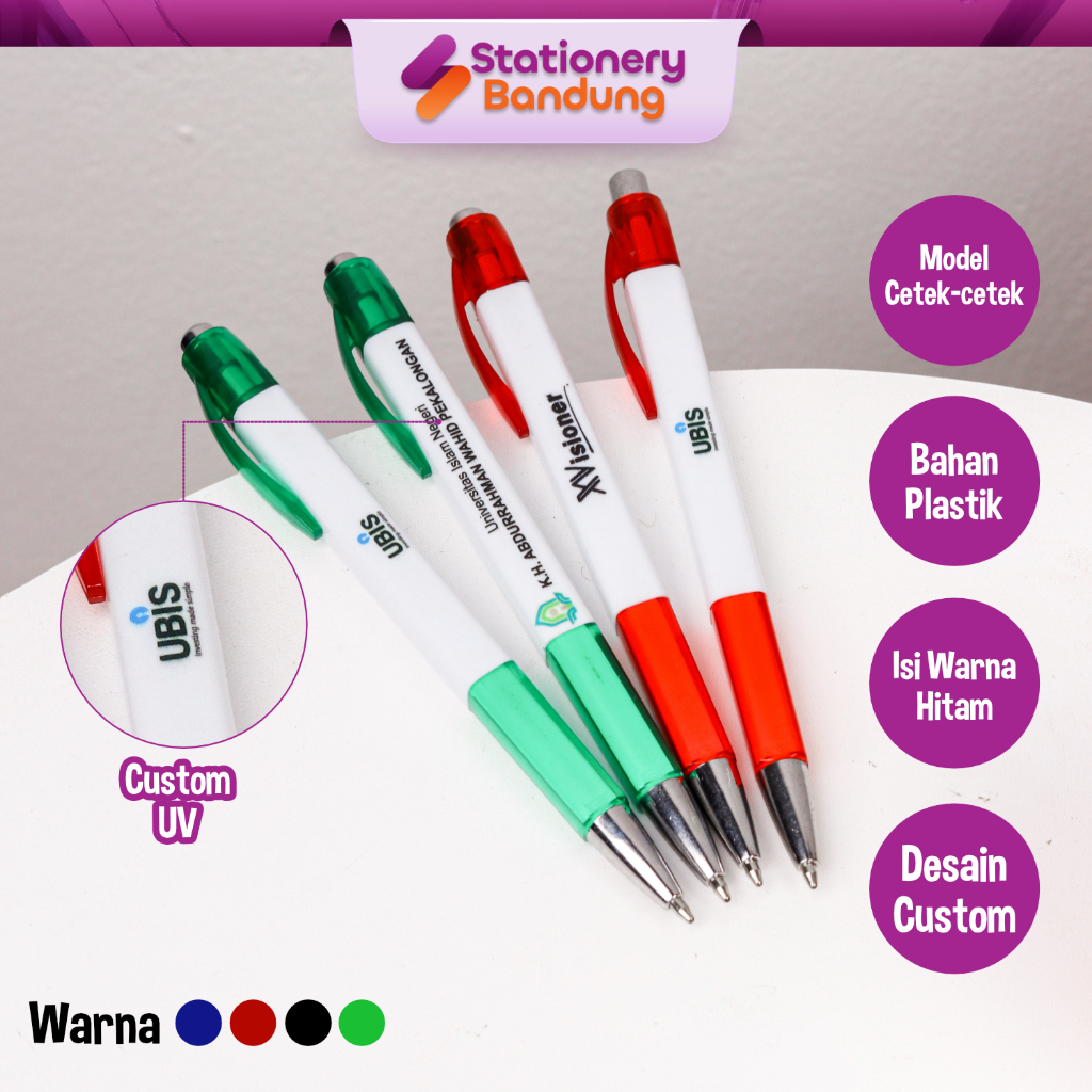 

Ballpoint Square Custom UV Bolpen Kotak Murah Souvenir Pernikahan Acara Dll