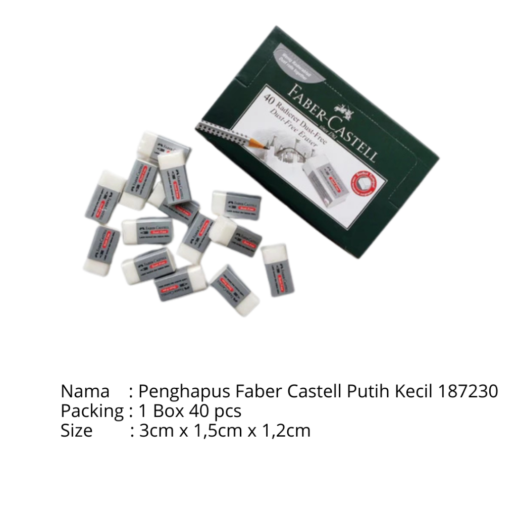 

Penghapus Faber Castell Putih Kecil 187230
