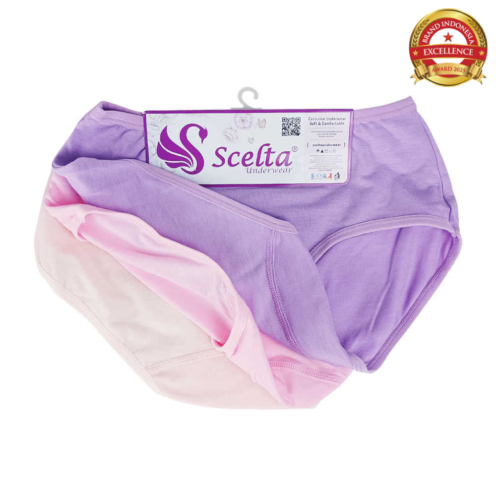 Scelta - 3Pcs Celana Dalam Wanita Basic Panty Cd Sc 421 Maxi