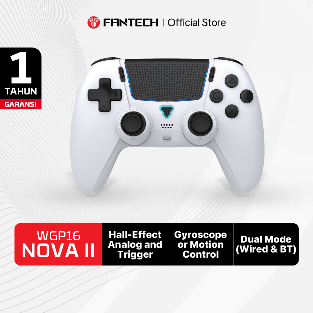 Fantech Gamepad Wireless NOVA II WGP16 Hall Effect Analog & Trigger Wireless Bluetooth Joystick PC A