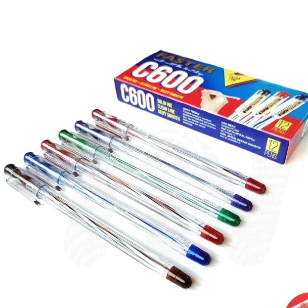 

(PACK) Pulpen Faster C-600 0.5 Hitam / Ballpoint / Bolpen Faster