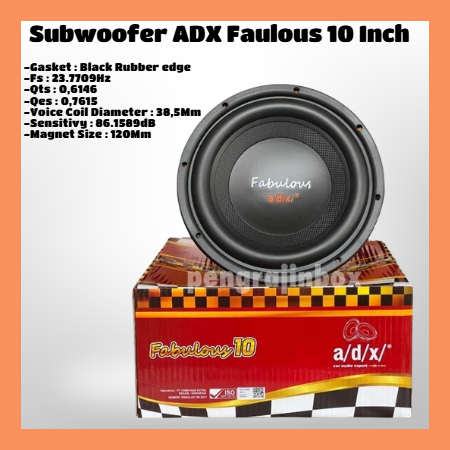 Subwoofer ADX Fabulous 10 inch double coil