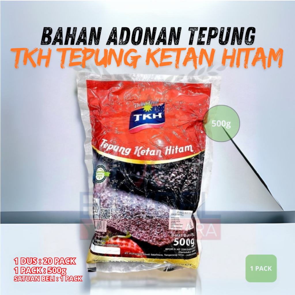 

( 1 PACK ) TKH PRIMS FOOD TEPUNG BERAS KETAN HITAM 500GR / ROSE BRAND TEPUNG KETAN PUTIH 500 G