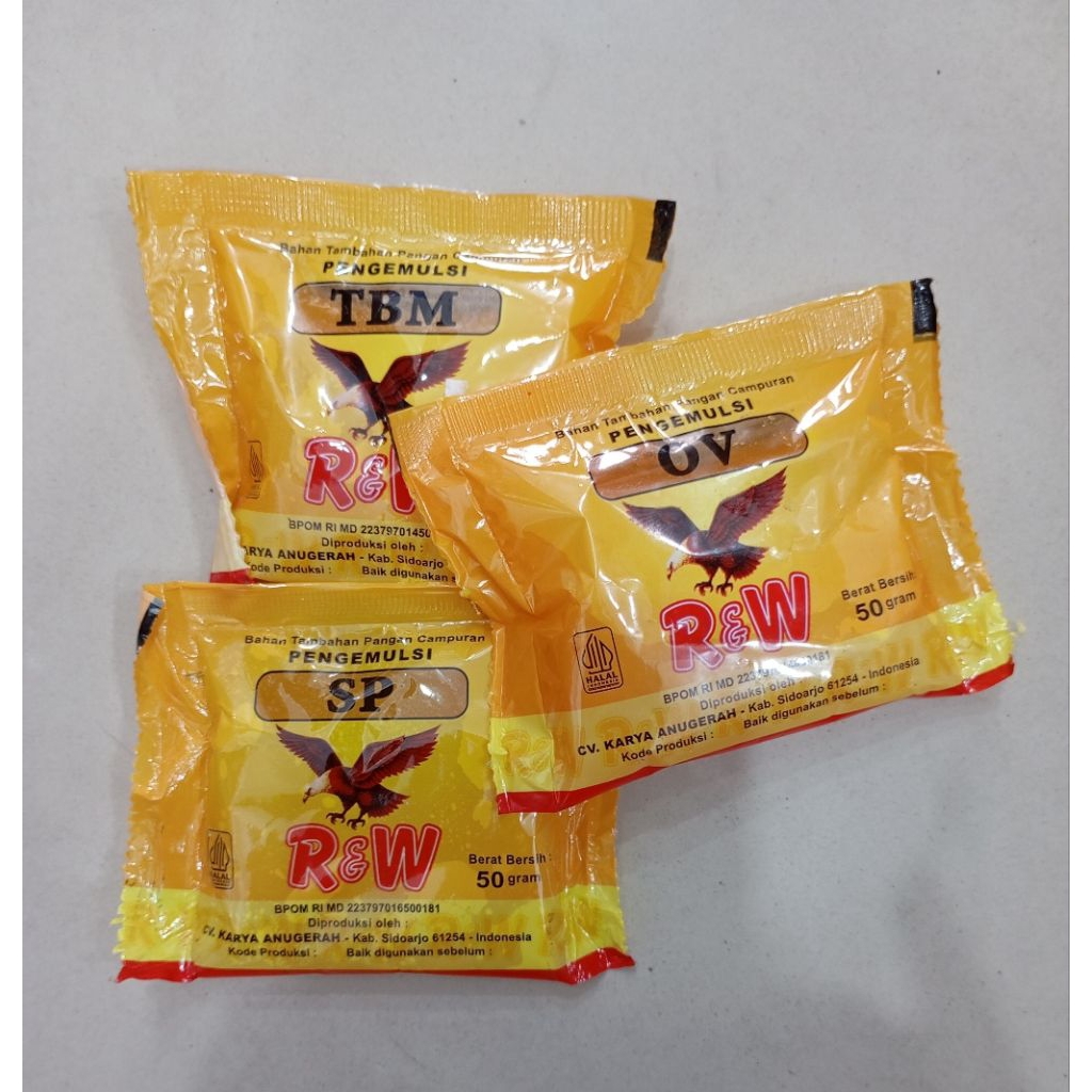 

R&W Rajawali Pengemulsi SP Ovalet TBM Emulsifier 50g