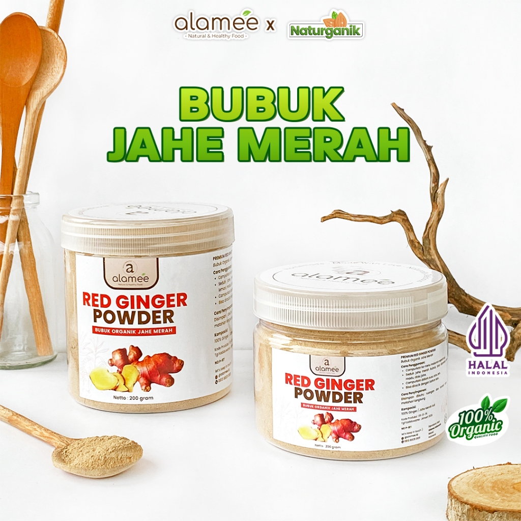 

ALAMEE Red Ginger Powder Premium Minuman Jahe Merah Bubuk Tanpa Campuran Sehat Serbuk Minuman Naturganik