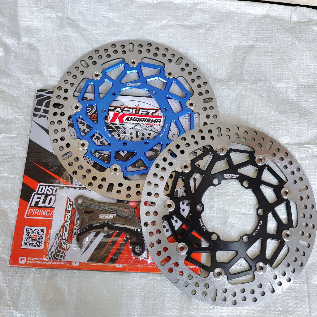 PIRINGAN CAKRAM DEPAN BESAR KLX, CRF scarlet + breket