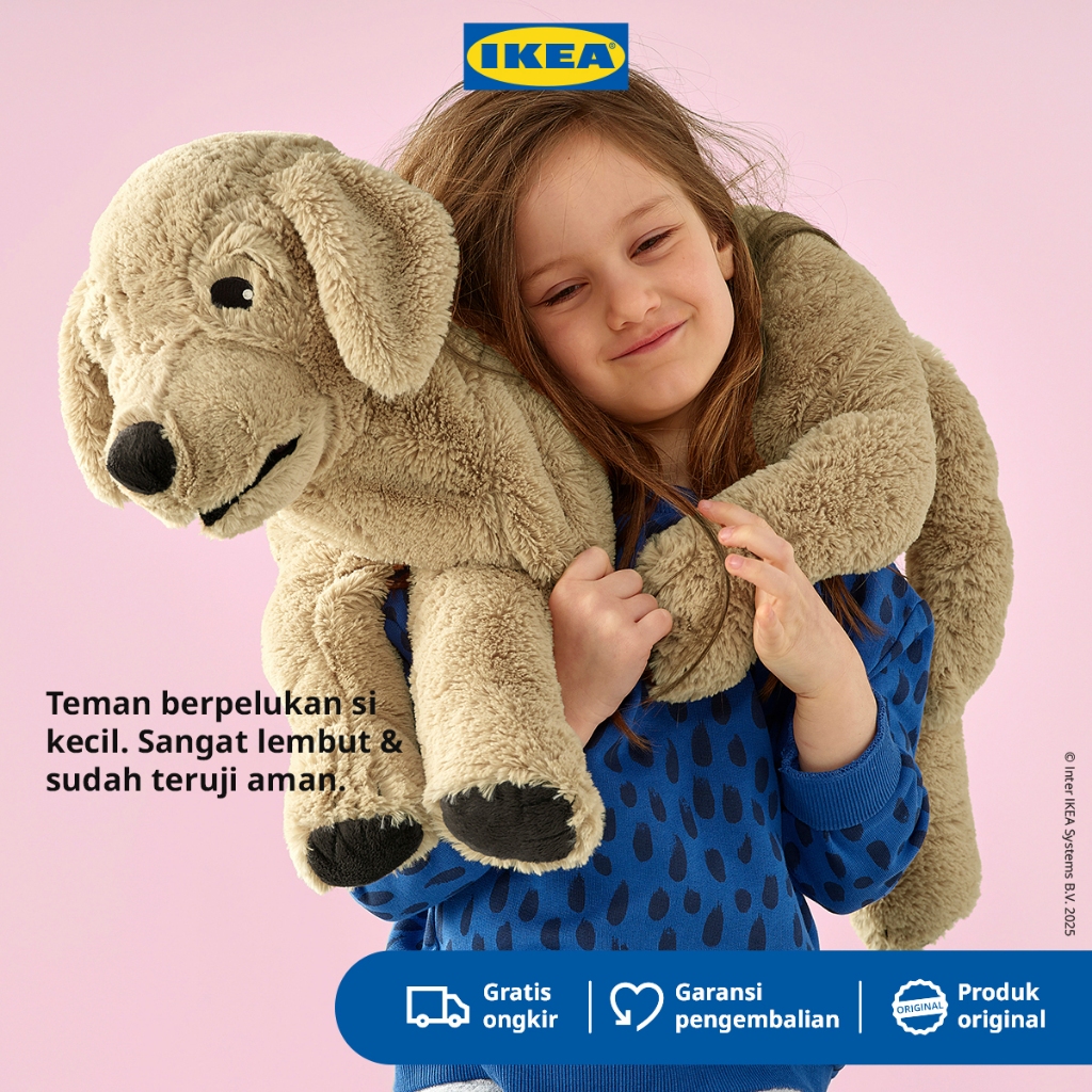 IKEA GOSIG Boneka Anjing Bahan Poliester 70 cm