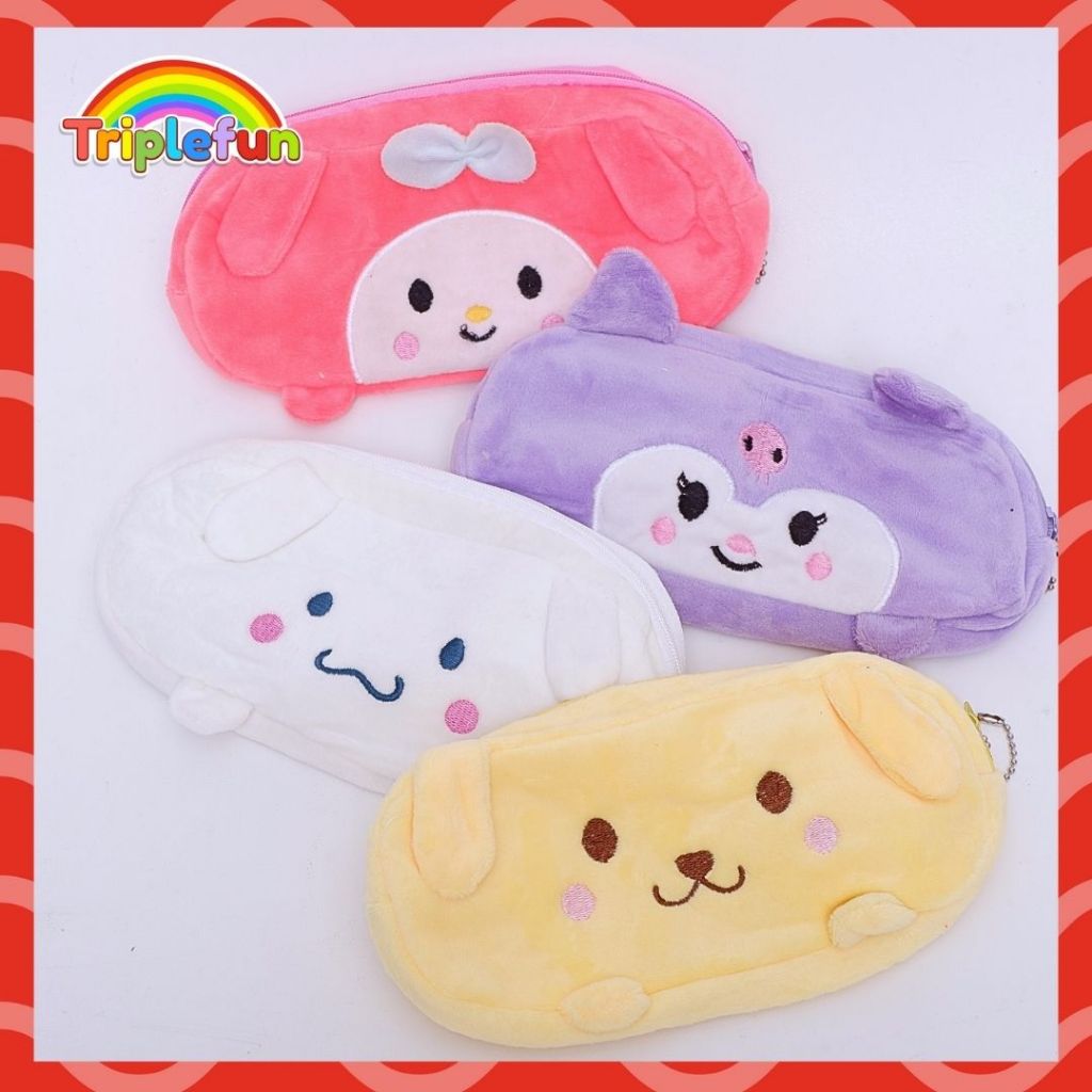 

Kotak Pensil Plushy Sanrio Tangan Tempat Pensil Bulu Lucu / Pouch Fashion Aesthetic Style