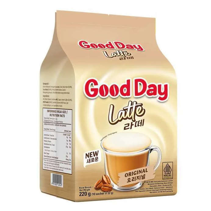 

Good Day Latte Original / Minuman Serbuk Kopi Rasa Kelapa 220 Gr (10s x 22 Gr)