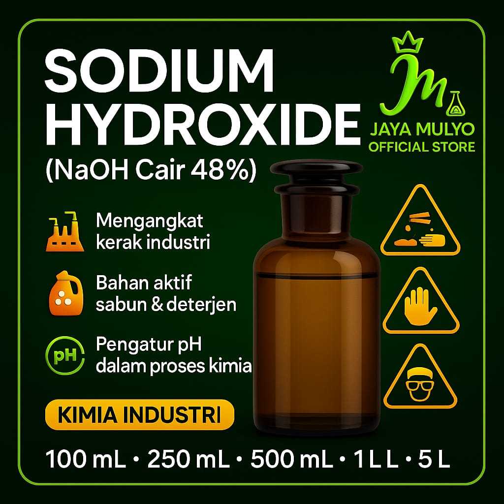 Soda Api Cair 500 ml / Naoh Cair / Caustic Soda Liquid - Bahan Sabun