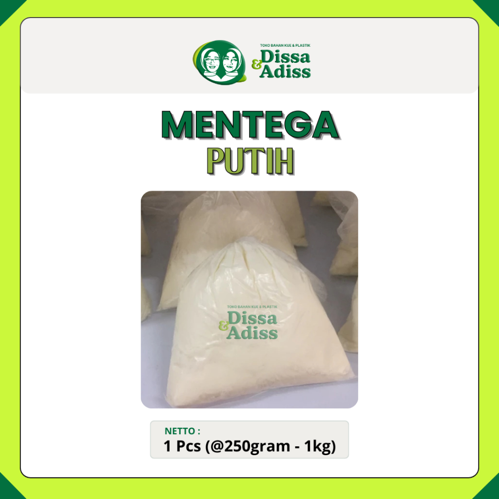 

Margarin Putih Repack 250gr - 1kg | Tobaqdissa