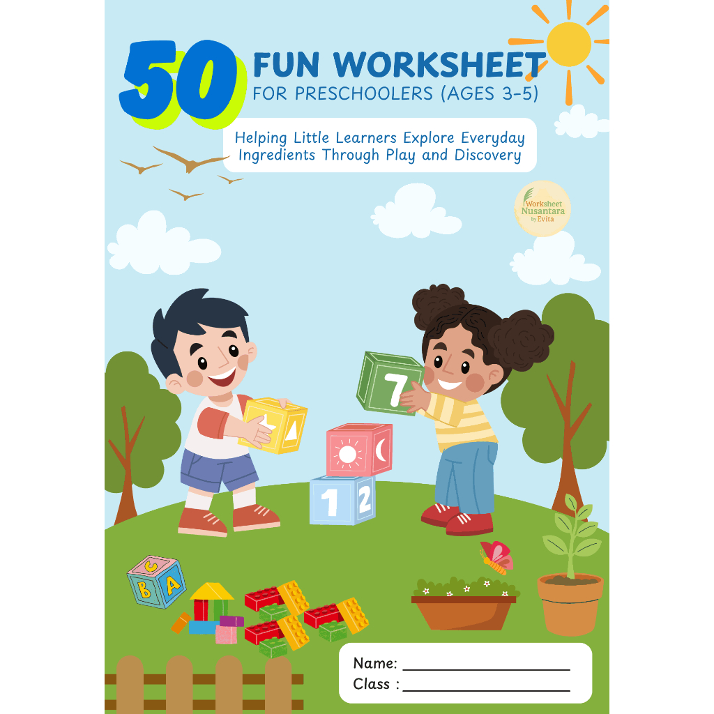 50 Lembar Fun Activity untuk Anak Usia 3-5 tahun (Printable Worksheet)