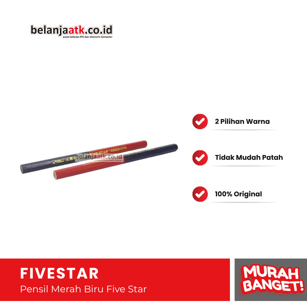 

Pensil Merah Biru Fivestar