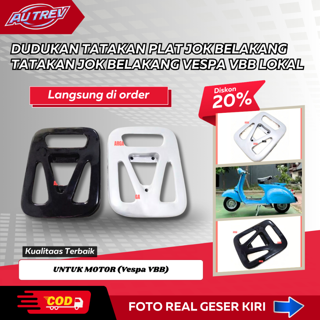 112. Dudukan Tatakan Plat Jok Belakang Vespa VBB Tatakan Jok Belakang Vespa Vbb Lokal