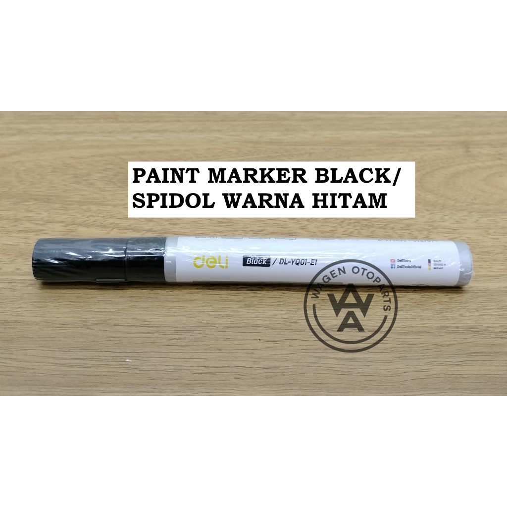 

Spidol Warna Hitam / Paint Marker Black Deli DL-YQ01-E1