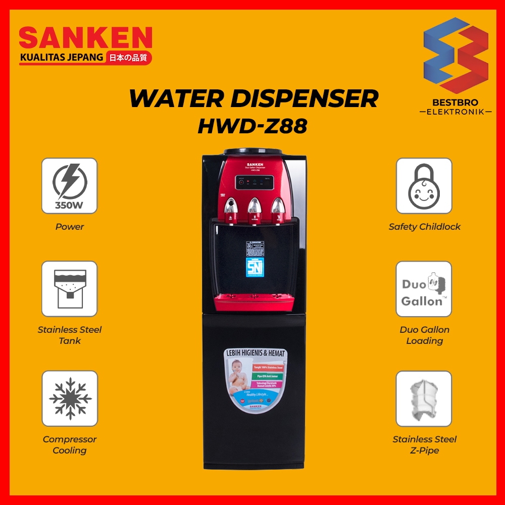 Sanken HWD-Z88 Water Dispenser Duo gallon