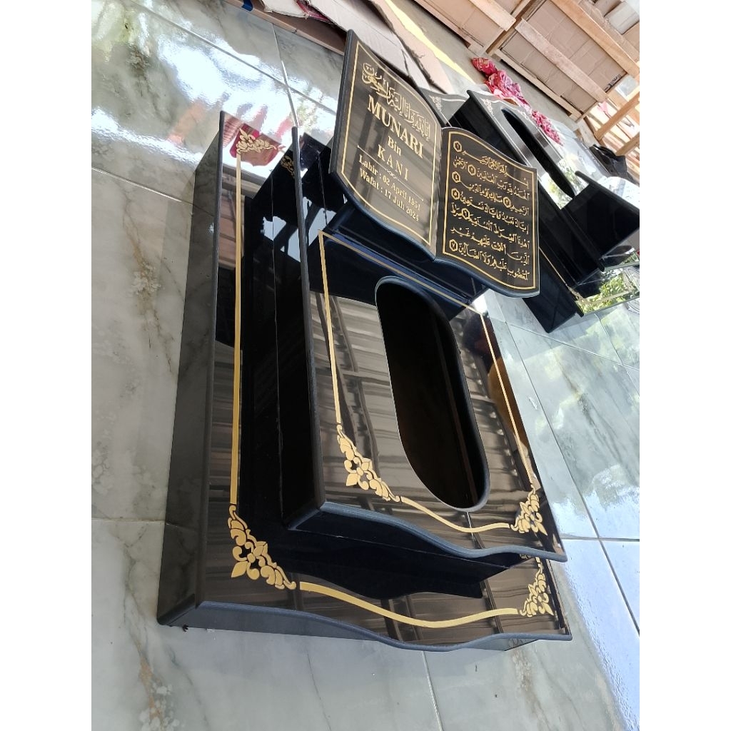 BATU NISAN KIJING MAKAM ANAK BAHAN GRANIT UKURAN 40X60 CM